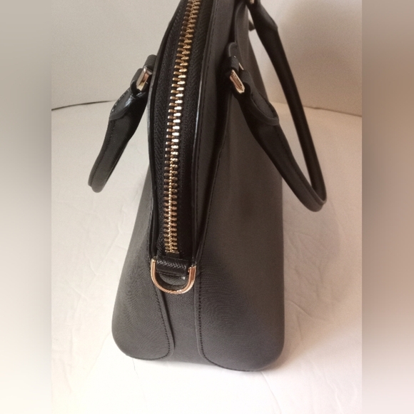 Kate Spade Payton Medium Dome Satchel Handbag Women's Bag Heart Black Leather - Picture 4 of 8